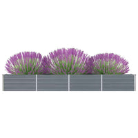 lit sureleve jardin acier galvanise gris multifonctionnel 320 x 40 x 45 cm 1 | jardinna