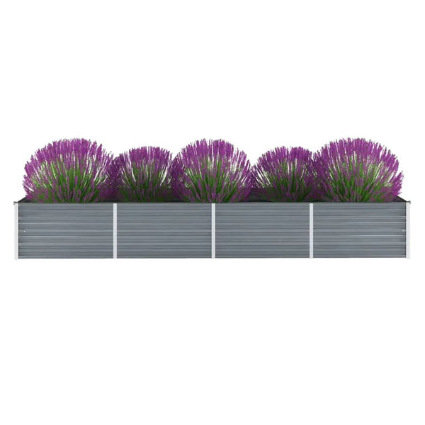 lit sureleve jardin acier galvanise gris multifonctionnel 320 x 80 x 45 cm 1 | jardinna