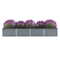 lit sureleve jardin acier galvanise gris multifonctionnel 320 x 80 x 45 cm 1 | jardinna