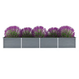 lit sureleve jardin acier galvanise gris multifonctionnel 320 x 80 x 45 cm 1 | jardinna