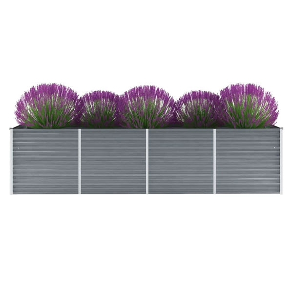 lit sureleve jardin acier galvanise gris multifonctionnel 320 x 80 x 77 cm 1 | jardinna
