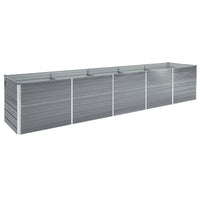 lit sureleve jardin acier galvanise gris multifonctionnel 400 x 80 x 45 cm 1 | jardinna