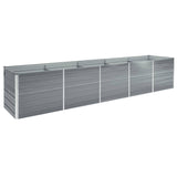 lit sureleve jardin acier galvanise gris multifonctionnel 400 x 80 x 45 cm 1 | jardinna