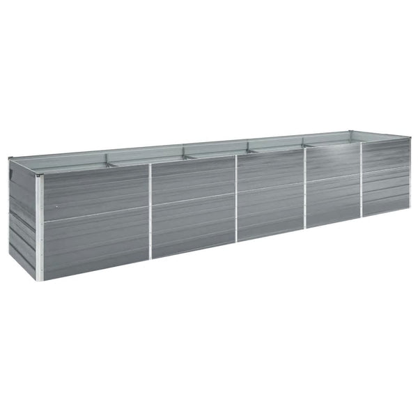 lit sureleve jardin acier galvanise gris multifonctionnel 400 x 80 x 77 cm 1 | jardinna
