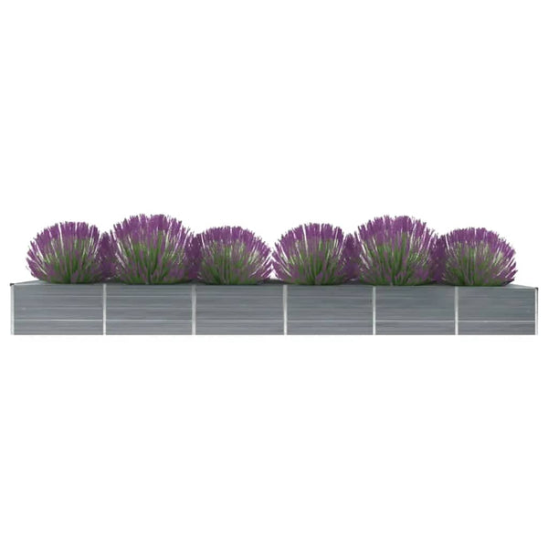lit sureleve jardin acier galvanise gris multifonctionnel 480 x 80 x 45 cm 1 | jardinna