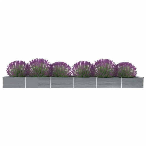lit sureleve jardin acier galvanise gris multifonctionnel 600 x 80 x 45 cm 1 | jardinna