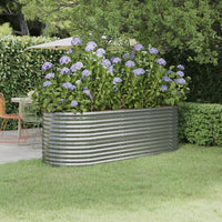 lit sureleve jardin acier grandes capacites argent 224 x 80 x 68 cm 1 | jardinna