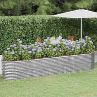 lit sureleve jardin acier grandes capacites argent 368 x 80 x 68 cm 1 | jardinna