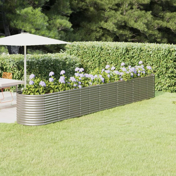 lit sureleve jardin acier grandes capacites argent 512 x 80 x 68 cm 1 | jardinna