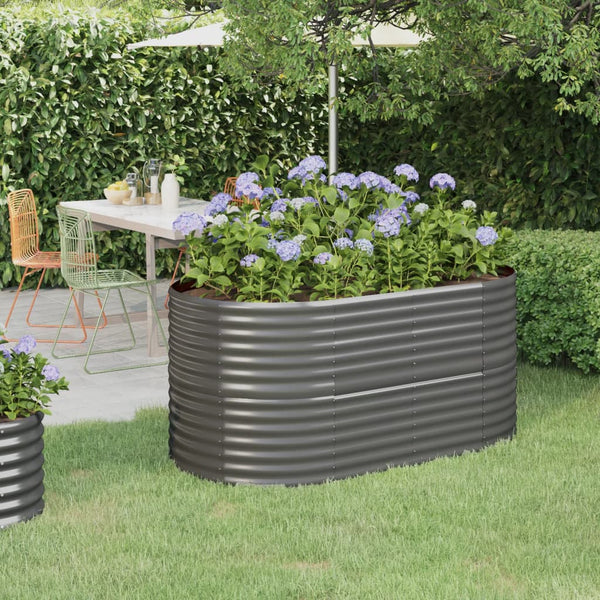 lit sureleve jardin acier grandes capacites gris 152 x 80 x 68 cm 1 | jardinna