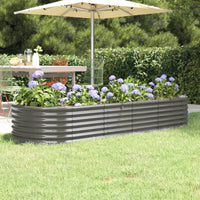 lit sureleve jardin acier grandes capacites gris 224 x 80 x 36 cm 1 | jardinna