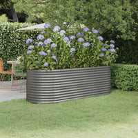lit sureleve jardin acier grandes capacites gris 224 x 80 x 68 cm 1 | jardinna