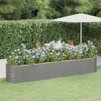 lit sureleve jardin acier grandes capacites gris 368 x 80 x 68 cm 1 | jardinna