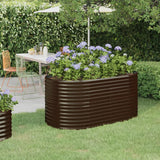 lit sureleve jardin acier grandes capacites marron 152 x 80 x 68 cm 1 | jardinna