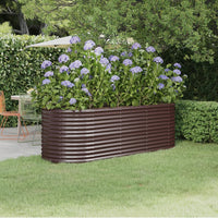 lit sureleve jardin acier grandes capacites marron 224 x 80 x 68 cm 1 | jardinna