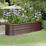 lit sureleve jardin acier grandes capacites marron 296 x 80 x 68 cm 1 | jardinna