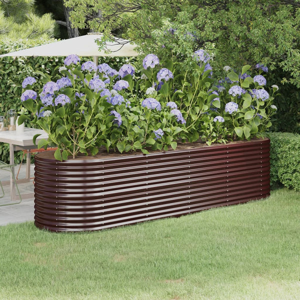 lit sureleve jardin acier grandes capacites marron 296 x 80 x 68 cm 1 | jardinna