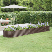 lit sureleve jardin acier grandes capacites marron 368 x 80 x 36 cm 1 | jardinna