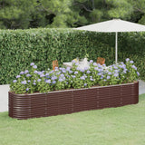 lit sureleve jardin acier grandes capacites marron 368 x 80 x 68 cm 1 | jardinna