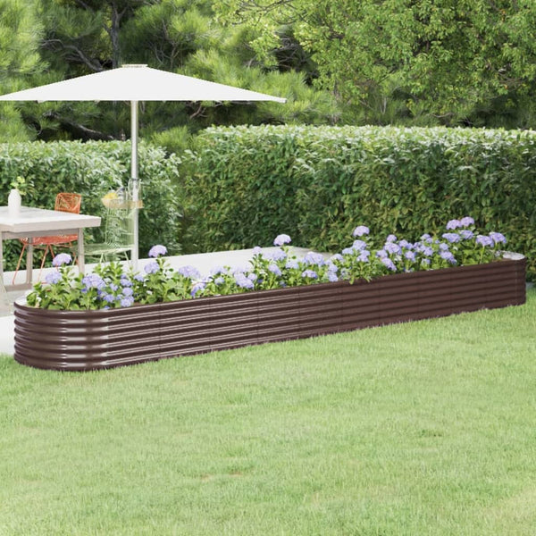 lit sureleve jardin acier grandes capacites marron 440 x 80 x 36 cm 1 | jardinna