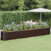 lit sureleve jardin acier grandes capacites marron 440 x 80 x 68 cm 1 | jardinna