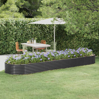 lit sureleve jardin acier grands volumes anthracite 396 x 100 x 36 cm 1 | jardinna
