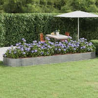 lit sureleve jardin acier grands volumes argent 450 x 140 x 36 cm 1 | jardinna