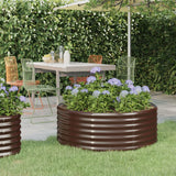 lit sureleve jardin acier grands volumes marron 100 x 100 x 36 cm 1 | jardinna