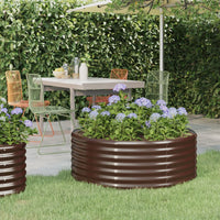 lit sureleve jardin acier grands volumes marron 100 x 100 x 36 cm 1 | jardinna