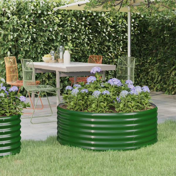 lit sureleve jardin acier grands volumes vert 100 x 100 x 36 cm 1 | jardinna