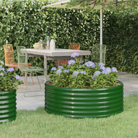 lit sureleve jardin acier grands volumes vert 100 x 100 x 36 cm 1 | jardinna