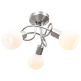 luminaire plafonnier design chrome satine bol | jardinna