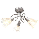 luminaire plafonnier design chrome satine tulipe | jardinna