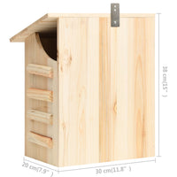 maison pou chauve souris bois sapin massif 30x20x38 cm anthracite 6 | jardinna