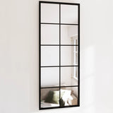 miroir mural decoratif cadre noir elegant 1 100 x 40 cm | jardinna