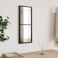 miroir mural decoratif cadre noir elegant 1 20 x 50 cm | jardinna