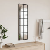 miroir mural decoratif cadre noir elegant 1 30 x 100 cm | jardinna