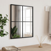 miroir mural decoratif cadre noir elegant 1 40 x 50 cm | jardinna