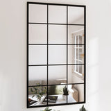 miroir mural decoratif cadre noir elegant 4 100 x 60 cm | jardinna