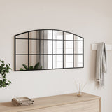 miroir mural design cadre noir elegant 1 100 x 50 cm | jardinna