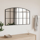 miroir mural design cadre noir elegant 100 x 60 cm | jardinna