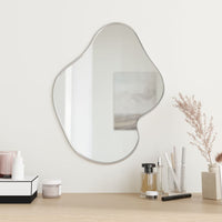 miroir mural design fixations integrees argent 50 x 40 cm | jardinna