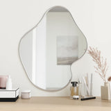 miroir mural design fixations integrees argent 60 x 50 cm | jardinna