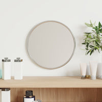 miroir mural design moderne metal noir argent o 20 cm | jardinna