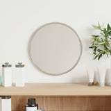 miroir mural design moderne metal noir argent o 20 cm | jardinna