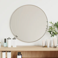 miroir mural design moderne metal noir argent o 40 cm | jardinna