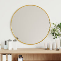 miroir mural design moderne metal noir dore o 40 cm | jardinna