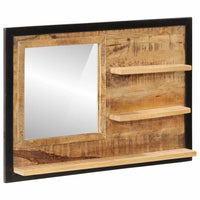 miroir mural rustique etageres bois manguier 7 | jardinna