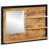 miroir mural rustique etageres bois manguier default title | jardinna