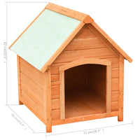 niche bois resistante toit impermeable chien 6 | jardinna